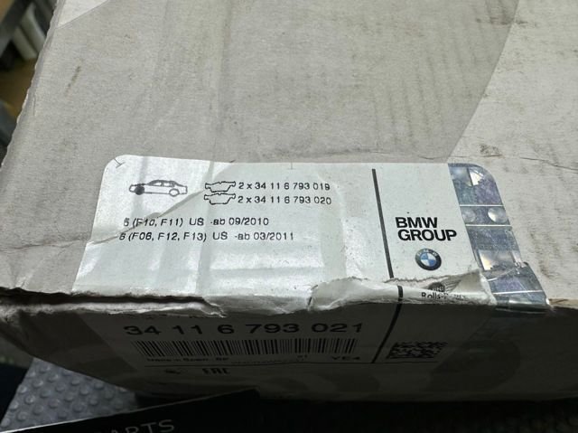 Колодки тормозные передние F02/F07 BMW (34116793021) 34116793021 фото